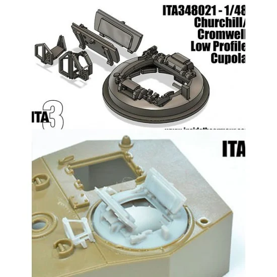 Inside the Armour 348021 1/48 Churchill / Cromwell Tank Low Profile Cupola for Tamiya kits - Military Vehicles & Tanks