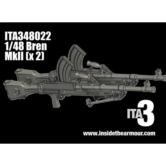 Inside the Armour 348022 1/48 Bren Mk II (2pcs) for Australian/New Zealand British/Canadian - Military Vehicles & Tanks