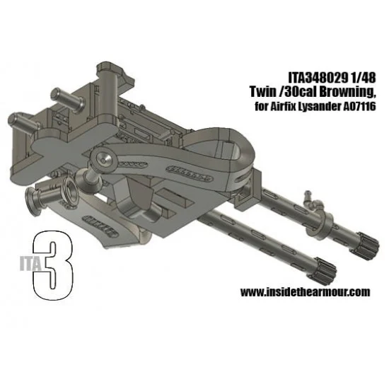 Inside the Armour 348029 1/48 .30 cal Twin Browning MG for Airfix Lysander - Model Planes