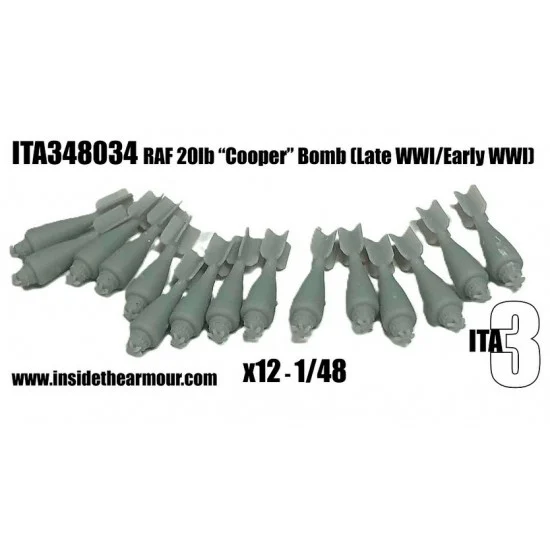 Inside the Armour 348034 1/48 RAF 20LB Bombs with Outstanding Detail - Model Planes