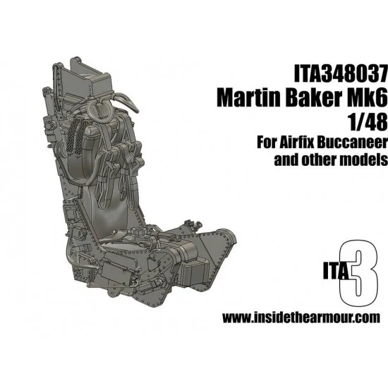 Inside the Armour 348037 1/48 Martin Baker Mk.6 (late) Ejection Seat for Airfix Buccaneer kit - Model Planes