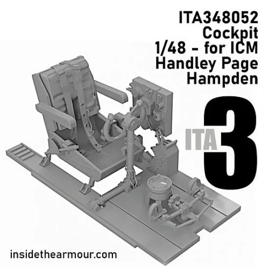 Inside the Armour 348052 1/48 Handley Page Hampden Cockpit Upgrade (with seat) for ICM kits - Model Planes