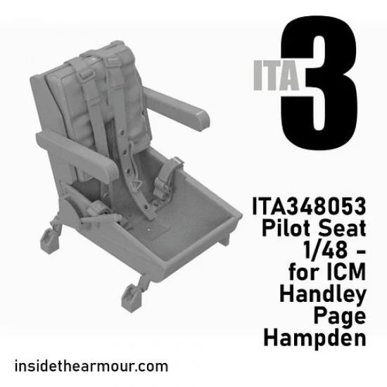 Inside the Armour 348053 1/48 Handley Page Hampden Pilot Seat (with belts) for ICM kits - Model Planes