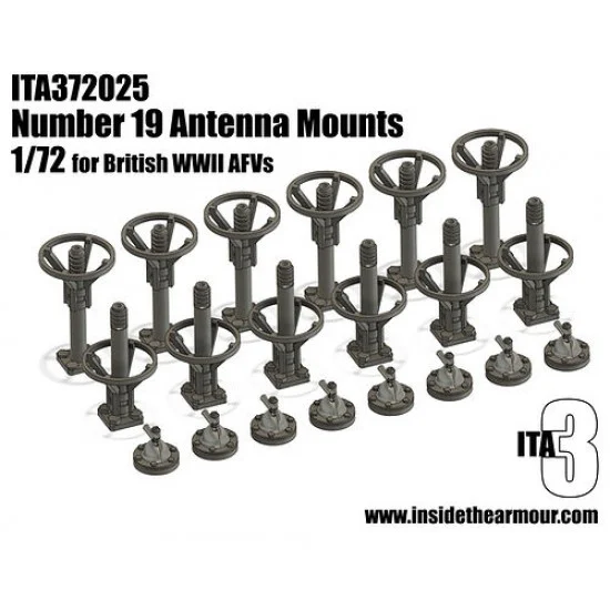 Inside the Armour 372025 1/72 Number 19 Radio Antennas - Military Vehicles & Tanks