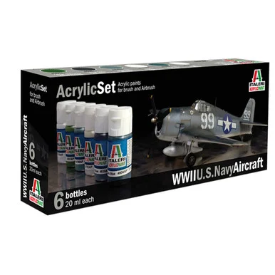 WWII U.S. Navy Aircraft Acrylic Paint Set - Italeri