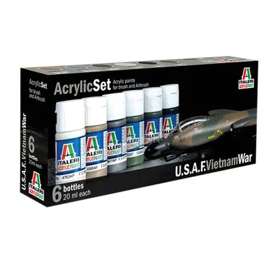 U.S.A.F. Vietnam War Acrylic Paint Set - Italeri