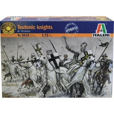 Teutonic Knights (Medieval Era) 1/72 Plastic Figure Set Italeri (6019)