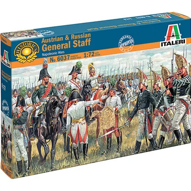 Austrian & Russian General Staff 1/72 Plastic Figures - Italeri