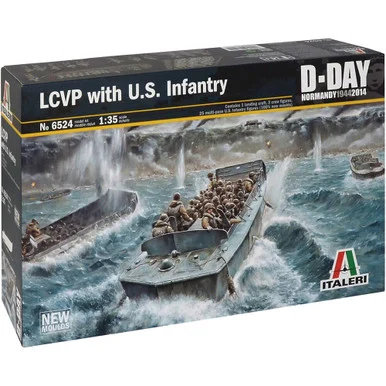 LCVP with US Infantry 1/35 Kit - Italeri