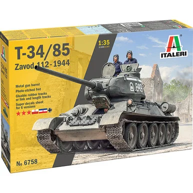 T34/85 Medium Tank 1/35 Kit - Italeri