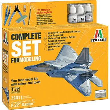 F-22 Raptor 1/72 Kit w/Tools and Paint Italeri (72011)