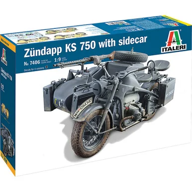 Zundapp KS 750 with sidecar 1/9 Kit - Italeri