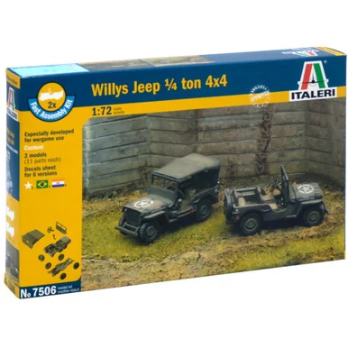 Willys Jeep ¼ ton 4x4 1/72 Kit - Italeri