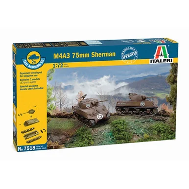 M4A3 75mm Sherman 1/72 Kit - Italeri