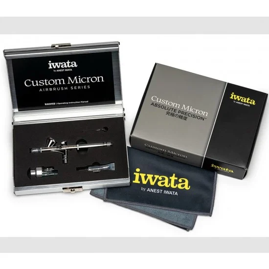 Iwata CM.B Custom Micron Gravity Feed Dual Action Airbrush (0.18mm, 1.5ml cup) #ICM2002 - Hobby & Model Paints