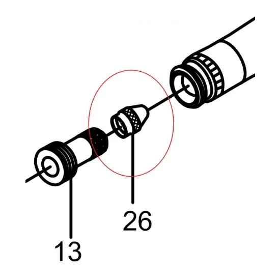 Sparmax SP.0255 Needle Chuck Nut for Sparmax Airbrush Max DH GP SP020 SP575 Each - Hobby & Model Paints