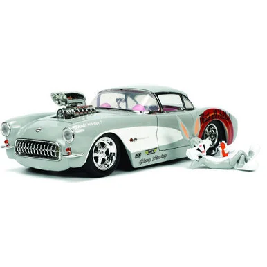 1957 Corvette w/Bugs Bunny Figure Hollywood Rides - Jada Toys