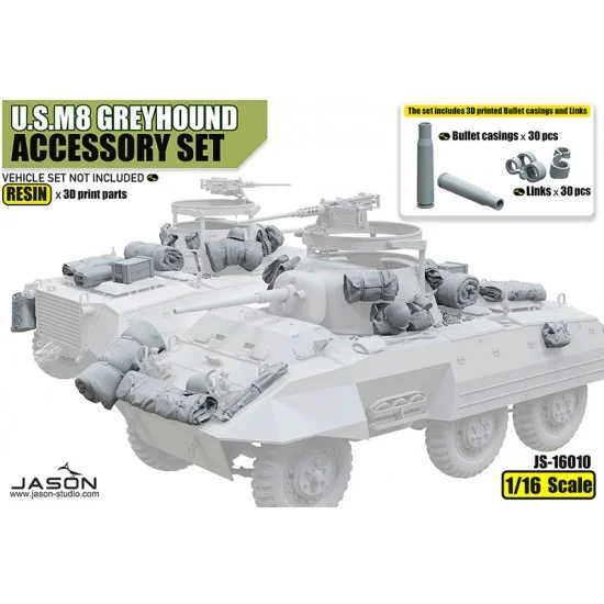 Jason Studio 16010 1/16 US M8 Greyhound Accessory set for Andy's Hobby Headquarters - Military Vehicles & Tanks