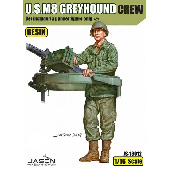 Jason Studio 16012 1/16 M8 Greyhound Gunner Figure for Andy's Hobby Headquarters - Model Figures