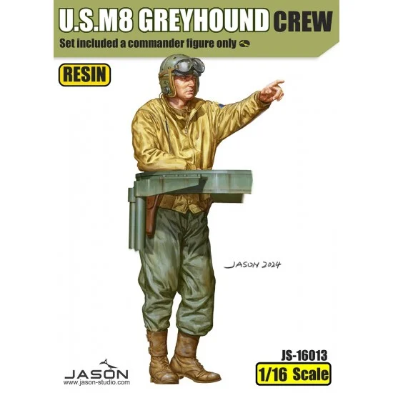 Jason Studio 16013 1/16 M8 Greyhound Commander Figure for Andy's Hobby Headquarters - Model Figures