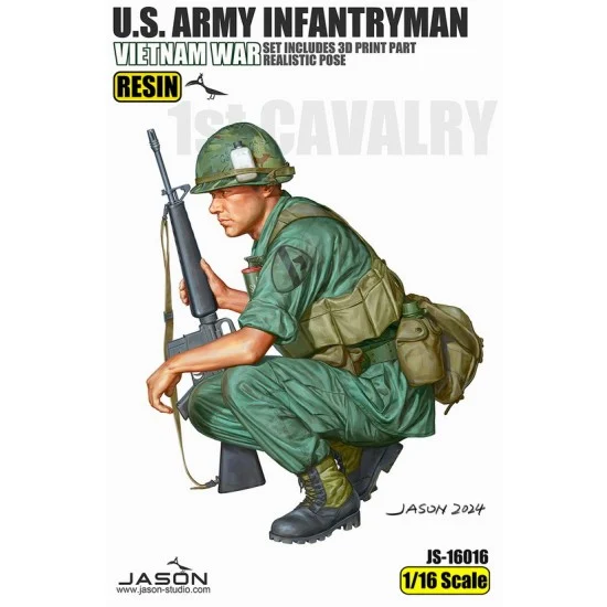 Jason Studio 16016 1/16 Vietnam War US Army Infantryman Figure - Model Figures