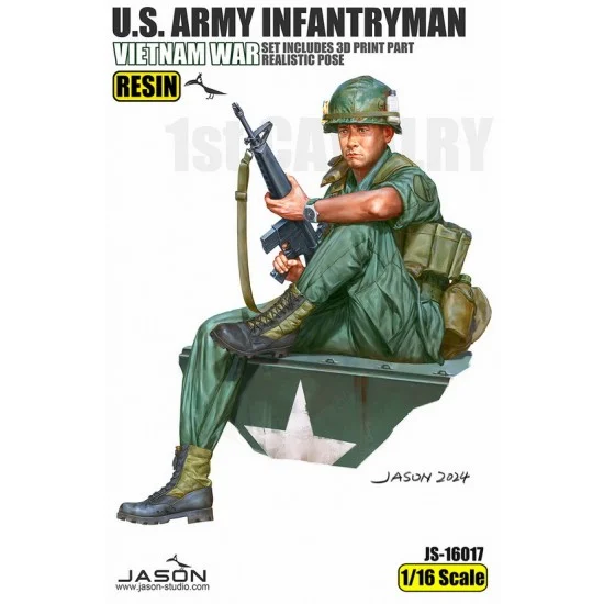 Jason Studio 16017 1/16 Vietnam War US Army Infantryman Figure - Model Figures
