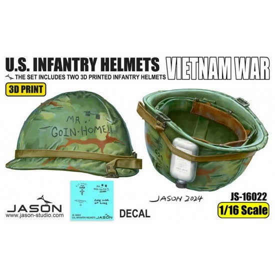 Jason Studio 16022 1/16 Vietnam War US Infantry Helmets - Model Figures