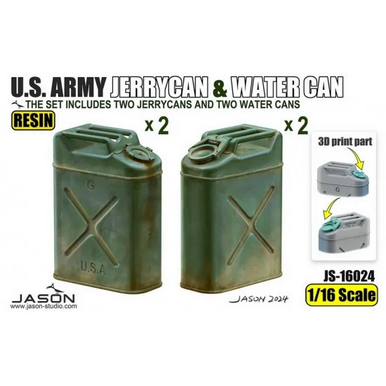 Jason Studio 16024 1/16 US Army Jerrycan and Water Can - Scenics & Diorama