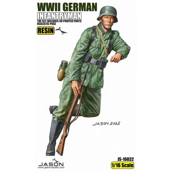 Jason Studio 16032 1/16 WWII German Infantryman for Das Werk #16018/16020, Gecko #16GM0012 - Model Figures