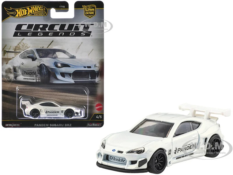 Subaru BRZ Pandem RHD (Right Hand Drive) White Metallic "Circuit Legends" Series Diecast Model Car by Hot Wheels - Subaru Models
