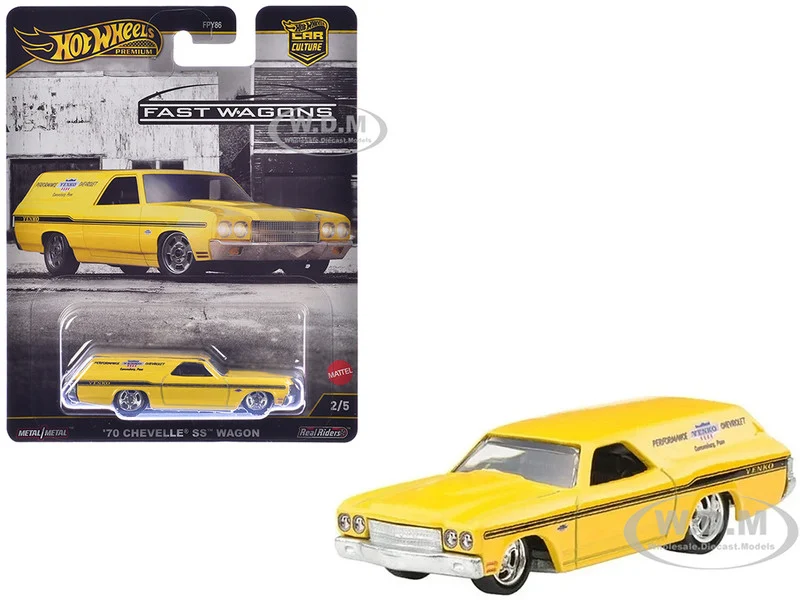 1970 Chevrolet Chevelle SS Wagon "Yenko" Yellow "Fast Wagons" Series Diecast Model Car by Hot Wheels - Chevrolet Models