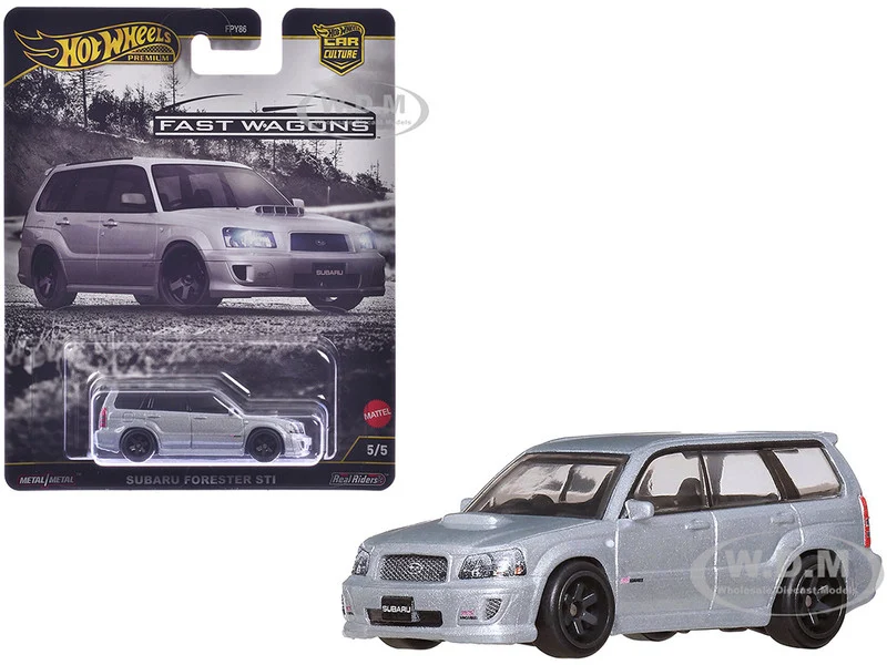 Subaru Forester STI Silver Metallic "Fast Wagons" Series Diecast Model Car by Hot Wheels - Subaru Models
