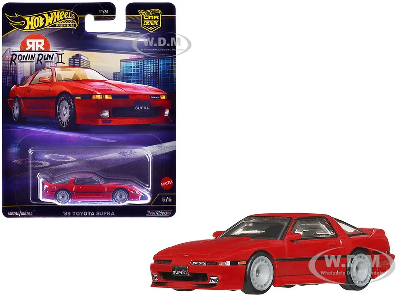 1989 Toyota Supra RHD (Right Hand Drive) Red "Ronin Run II" Series Diecast Model Car by Hot Wheels - Toyota Models