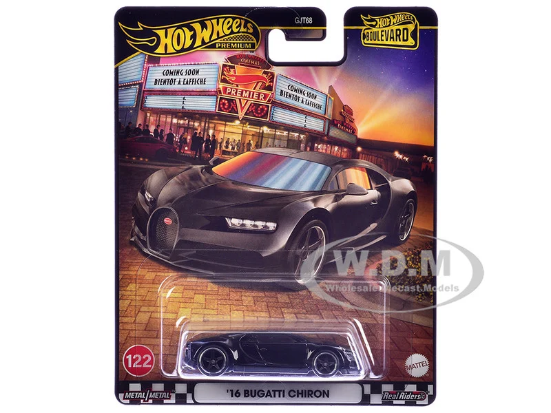 2016 Bugatti Chiron Black "Boulevard" Series Diecast Model Car by Hot Wheels - Bugatti Models