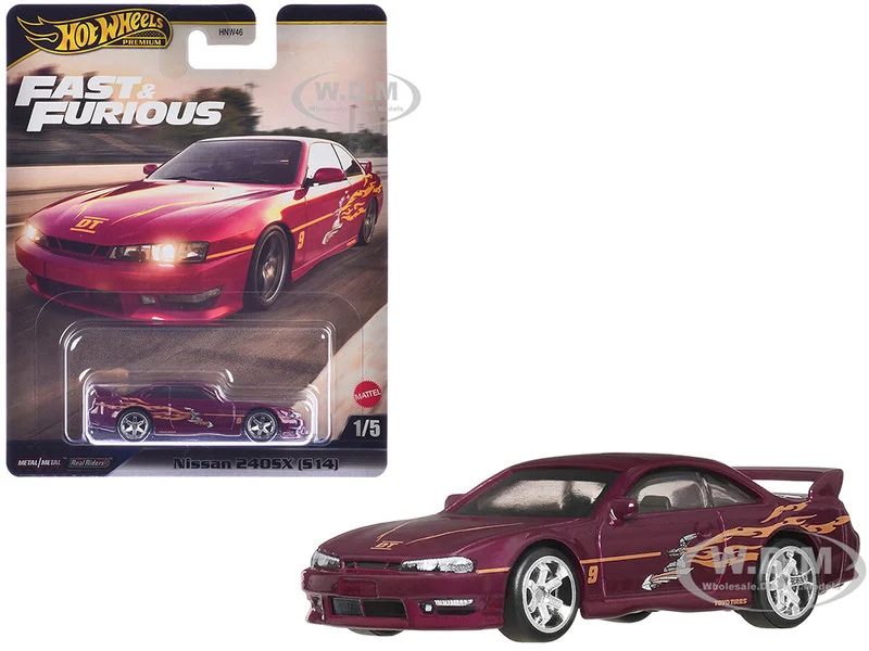 Nissan 240SX (S14) RHD (Right Hand Drive) Maroon with Graphics "The Fast and the Furious" (2001) Movie "Fast & Furious" Series Diecast Model Car by Hot Wheels - Nissan Models