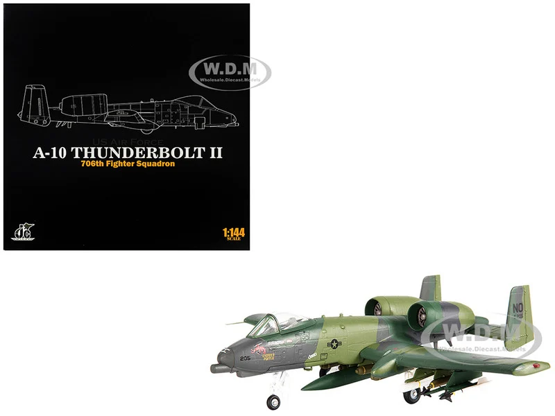 Fairchild Republic A-10 Thunderbolt II Attack Aircraft "23rd Tactical Fighter Wing, 706th Fighter Squadron, Operation Desert Storm" (1991) United States Air Force 1/144 Diecast Model by JC Wings