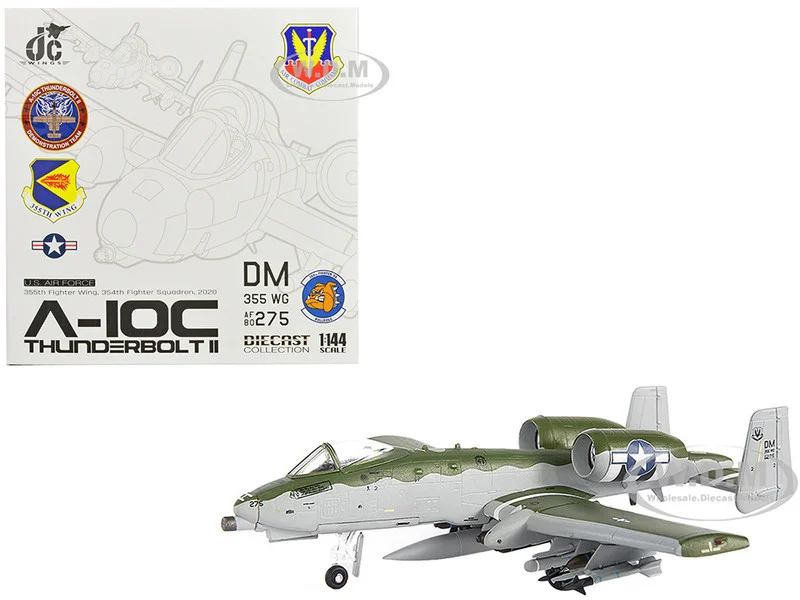 Fairchild Republic A-10C Thunderbolt II Attack Aircraft "355th Fighter Wing, 354th Fighter Squadron, Bulldogs" (2020) United States Air Force 1/144 Diecast Model by JC Wings