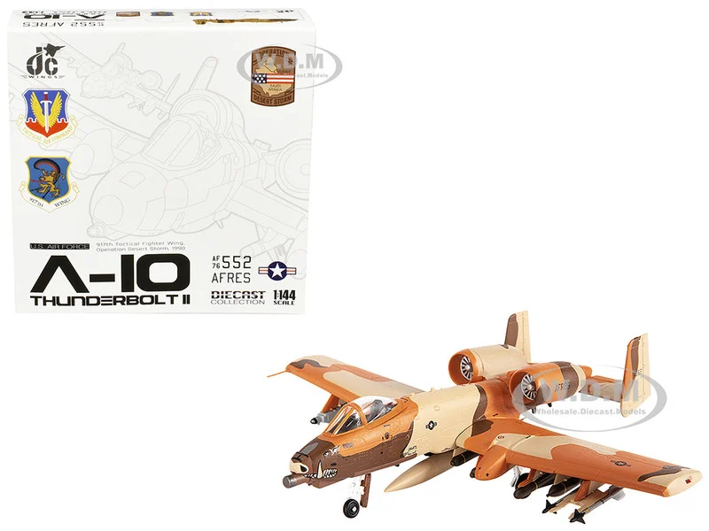 Fairchild Republic A-10C Thunderbolt II Attack Aircraft "917th Tactical Fighter Wing, Operation Desert Storm" (1990) United States Air Force 1/144 Diecast Model by JC Wings