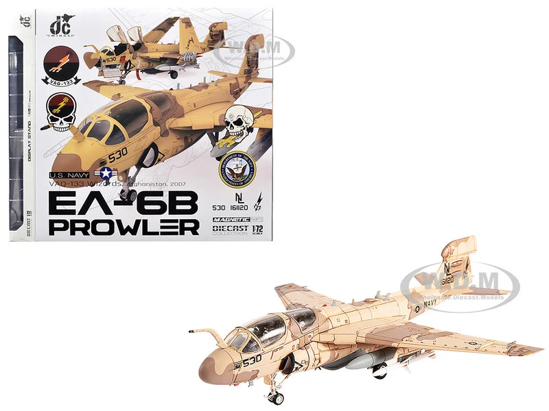 Grumman EA-6B Prowler Attack Aircraft "VAQ-133 Wizards, Afghanistan" (2007) United States Navy 1/72 Diecast Model by JC Wings