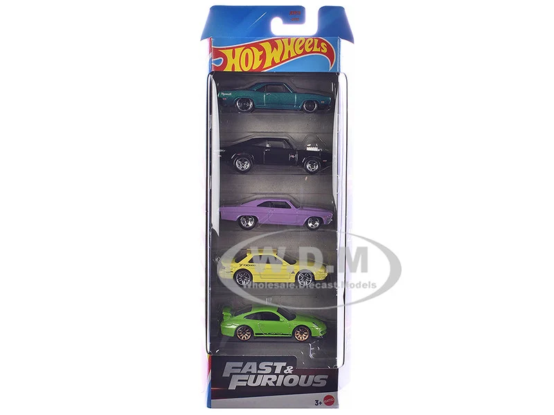 "Fast & Furious" 5 piece Set Diecast Model Cars by Hot Wheels - Movie/TV Series Models