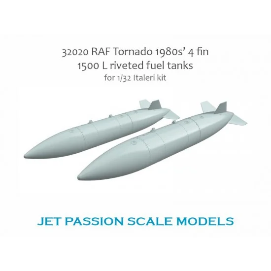 Jet Passion 32020 1/32 RAF Tornado 1980S 4 Fin 1500 L Riveted Tanks for Italeri kits - Model Planes