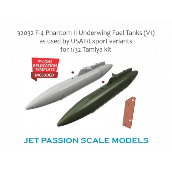 Jet Passion 32032 1/32 McDonnell Douglas F-4 Phantom II Underwing Fuel Tanks for Tamiya kits
