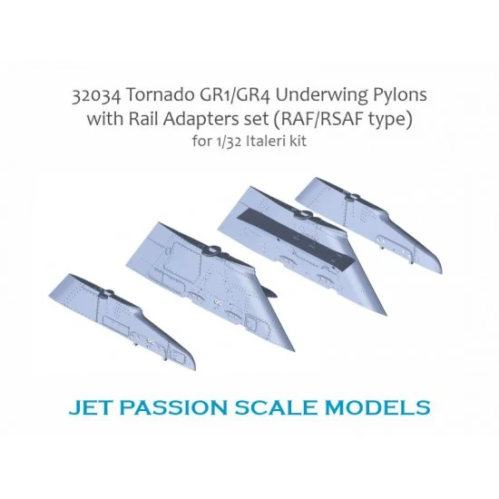 Jet Passion 32034 1/32 Tornado GR1/GR4 Underwing Pylons w/Railadapters Set for Italeri kits - Model Planes