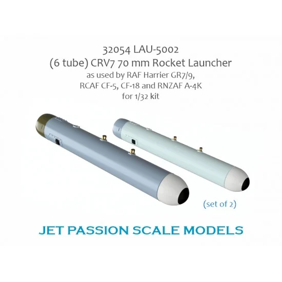 Jet Passion 32054 1/32 LAU-5002 (6 Tube) CRV7 70mm Rocket Launcher (2pcs)