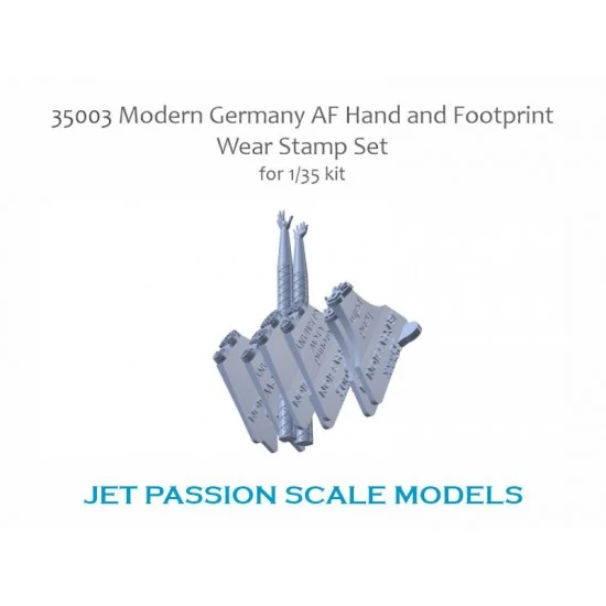 Jet Passion 35003 1/35 Modern German Hand & Footprint Wear Stamp Set - Scenics & Diorama