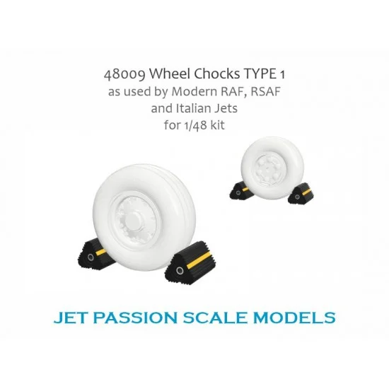 Jet Passion 48009 1/48 RAF/RSAF/Italian AF Wheel Chocks Type I - Scenics & Diorama