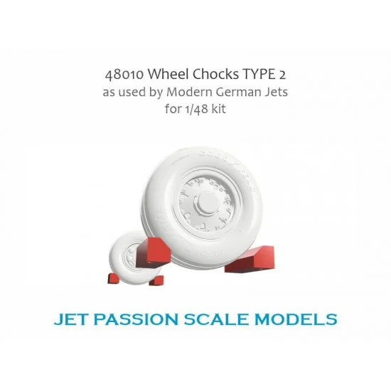 Jet Passion 48010 1/48 German AF Wheel Chocks Type II - Scenics & Diorama