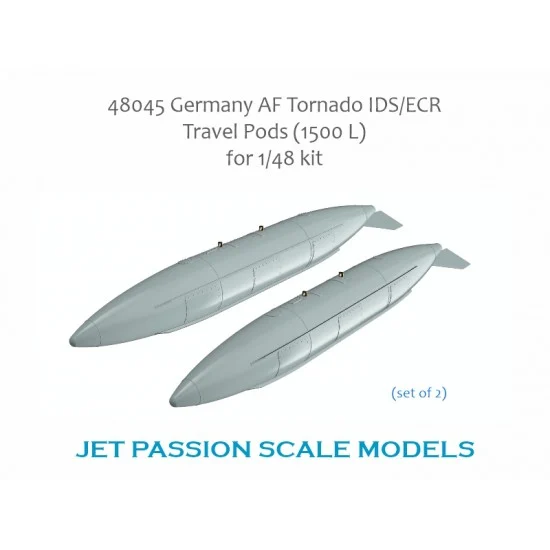 Jet Passion 48045 1/48 German Tornado IDS/ECR Travel Pod 1500L (2pcs) - Model Planes