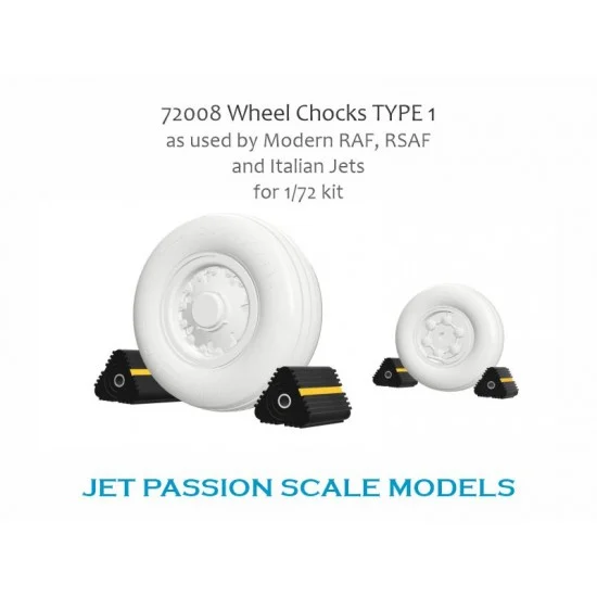 Jet Passion 72008 1/72 RAF/RSAF/Italian AF Wheel Chocks Type I - Scenics & Diorama