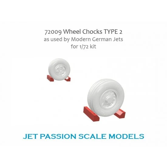 Jet Passion 72009 1/72 German AF Wheel Chocks Type II - Scenics & Diorama